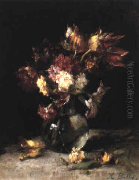 Still Life With Tulips And Carnations In A Vase - view 1