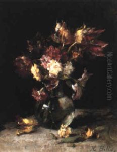 Still Life With Tulips And Carnations In A Vase Still Life With Tulips And Carnations In A Vase