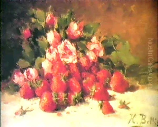A Still Life Of Strawberries And Roses - view 1