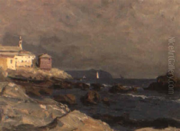 Houses On A Rocky Cliff - view 1
