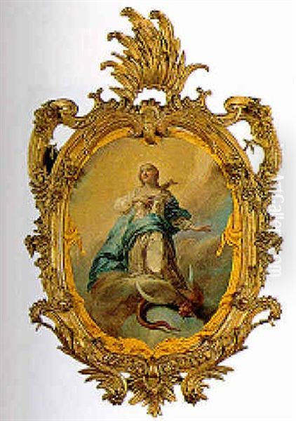 L'immacolata, Entro Fregio 'a Rocaille' - view 1