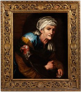 Alte Frau Beim Kauf Eines Truthahns