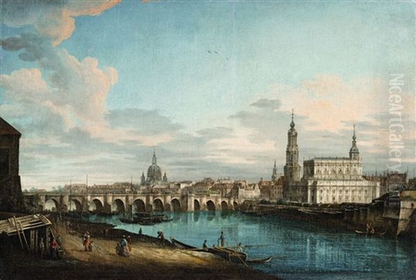 A View Of Dresden Seen From The Left Bank Of The Elbe - view 1