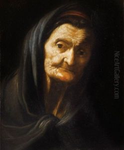 Portrait De Femme Agee by Pietro Bellotti