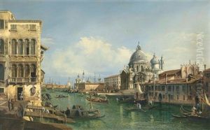 The Grand Canal, Venice, With The Santa Maria Della Salute by Bernardo Bellotto