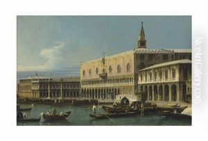 Venice, A View Of The Molo, Looking West, With The Palazzo Ducale And The South Side Of The Piazzetta by Bernardo Bellotto