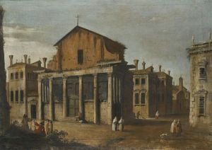 Rome, A View Of The Temple Of Antoninus And Faustina by Bernardo Bellotto