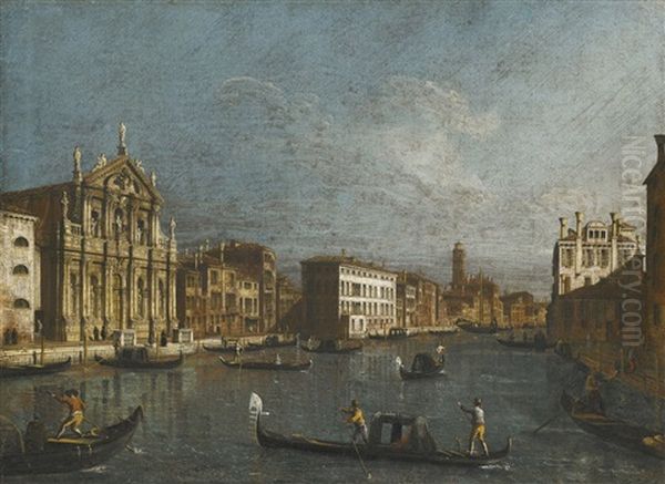 Venice, The Grand Canal Looking North-east From The Chiesa Degli Scalzi To The Cannaregio, With The Campanile Of San Geremia - view 1