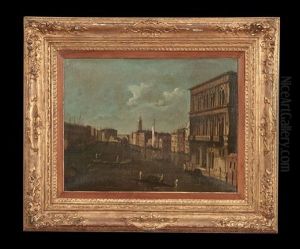 Venetian Canal Scene by Bernardo Bellotto