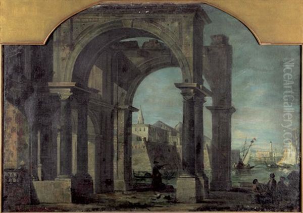 Venezianisches Capriccio Mit Saulenportikus - view 1