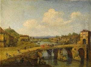 Blick Von Nordosten Auf Die Alte Brucke Uber Den Po In Turin
