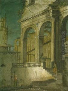 Architectural Capriccio (+ 3 Others; 4 Works) by Bernardo Bellotto