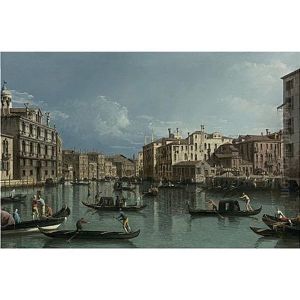 The Grand Canal, Looking North From The Palazzo Contarini Dagli Scrigni To The Palazzo Rezzonico