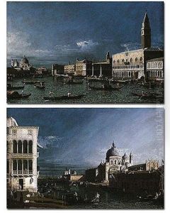 Venice, The Canal Grande From The Campo Santa Maria Zobenigo With The Bacino Di San Marco In The Distance by Bernardo Bellotto
