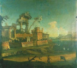 Paysage Panoramique Avec Ruines Romaines by Bernardo Bellotto