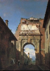 L'arco Di Tito E Gli Orti Farnesiani by Bernardo Bellotto