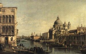 Santa Maria Del Salute And The Entrance To The Grand Canal, Venice by Bernardo Bellotto