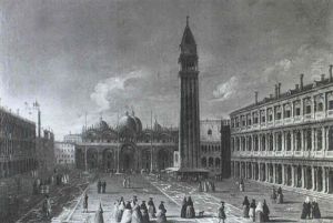 Piazza San Marco Mit Blick Auf Die Markuskirche by Bernardo Bellotto