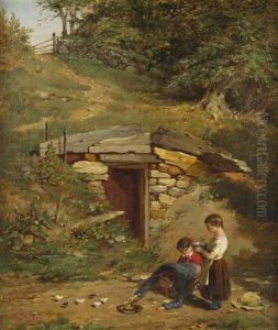 Feeding Chicks by Albert Fitch Bellows