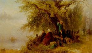 The Ferry Landing by Albert Fitch Bellows