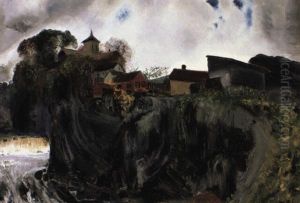 Cliffs At Eddyville by George Wesley Bellows