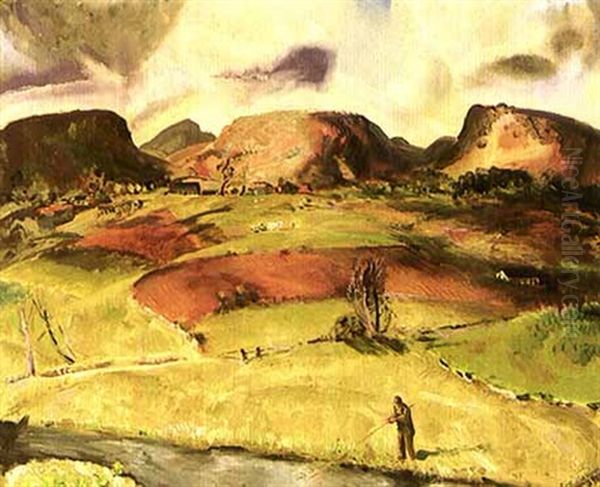 Trout Stream And Mountains - view 1