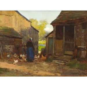 Feeding Chickens by Frederic Marlett Bell-Smith