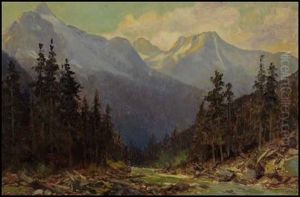 The Day's Decline, Canadian Rockies by Frederic Marlett Bell-Smith