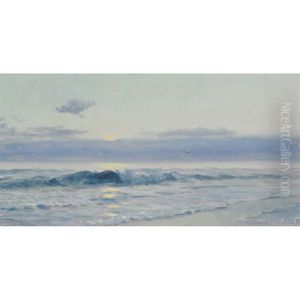 Waves At Sunset by Frederic Marlett Bell-Smith