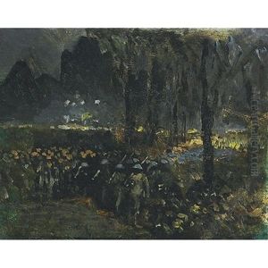 Queen's Park, Off To The Front by Frederic Marlett Bell-Smith