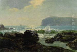 Sailboats Off Rocky Shore by Frederic Marlett Bell-Smith