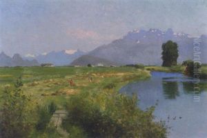 Farmers Haying In The Fraser Valley by Frederic Marlett Bell-Smith
