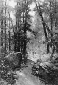 Figures On A Forest Path by Frederic Marlett Bell-Smith