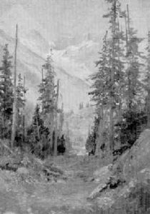 View Of Treed Mountain Valley by Frederic Marlett Bell-Smith