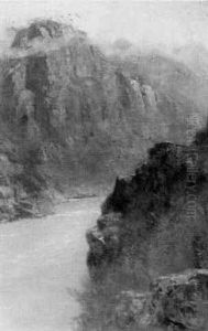 Sewash Rock Near Yale Camp On The Fraser, B.c. by Frederic Marlett Bell-Smith
