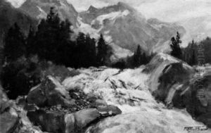 Glacier Stream, Selkirks, B.c. by Frederic Marlett Bell-Smith