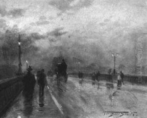 Dusk, Westminster Bridge, London