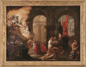 Die Bitte Des Dogen Nicolo Contarini An Lorenzo Giustiniani by Antonio Bellucci