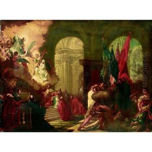 Voeu Du Doge Au Premier Patriarche San Lorenzo Giustiniani Afin D'interceder En Faveur De La Fin De L'epidemie De Peste De 1447 by Antonio Bellucci
