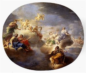 Apollo Accompanied By The Muses Urania, Thalia, Terpsichore, Erato And Calliope