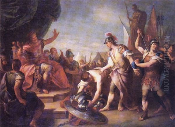 A Soldier Surrendering His Arms Before A King - view 1