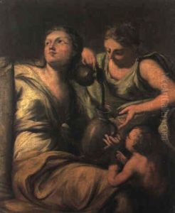 Classical Maiden Holding A Water Vase Classical Maiden Holding A Water Vase
