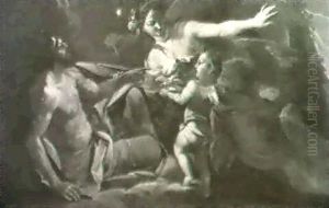 (2) Vulcan, Venus And Amor - Dionysus, Silenus And Midas by Antonio Bellucci