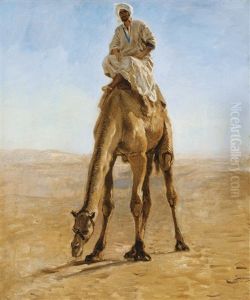 Big Ridden Camel Grazing, Study For Pilgrims Going To Mecca