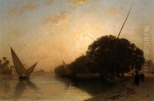Canal De Mahmoudieh A Alexandrie Le Soir, Egypte