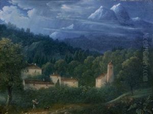 Vue Du (pic Du Midi D'ossau, Temps D'orage?) by Louis Josephine S. de Belmont