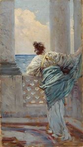 Der Blick Aufs Meer by Achille Beltrame