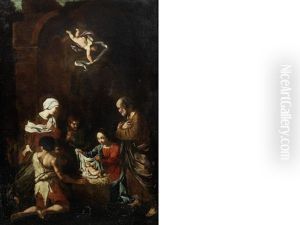 The Adoration Of The Shepherds by Agostino Beltrano