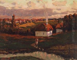 Ukrainian Landscape In The Evening Light by Alexander Fedorovich Bely