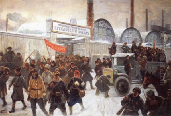 Mobilization Againt Yudenich At The Putilovsky Machine Factory - view 1